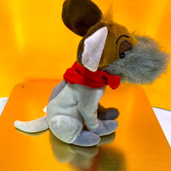 DISNEY’S OLIVER AND COMPANY VITAGE 90s DISNEY STORE DODGER MINI BEAN BAG PLUSH - Picture 12 of 16